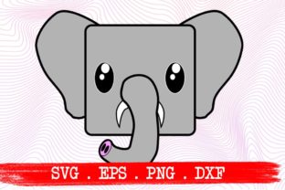 Elephant Cute Face Funny: Graphics for Crafts & Branding