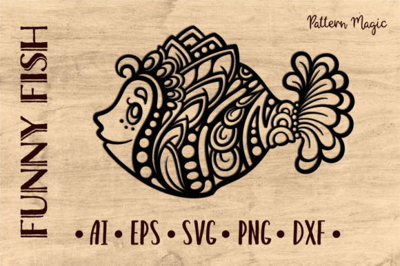 Funny Fish Cut File: A Creative Graphics Asset for Crafts