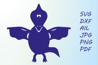 Funny Pteranodon: A Quirky Graphic Design Asset for Crafts and Branding