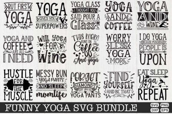 Funny Yoga Bundle: A Designer's Review of Graphics for Crafts