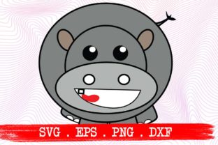 Hippopotamus Cute Face Funny 2 Graphics for Crafts & Content
