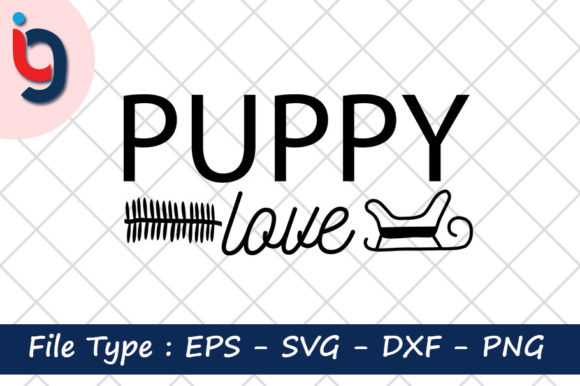 Puppy Love Graphics for Crafts and Branding
