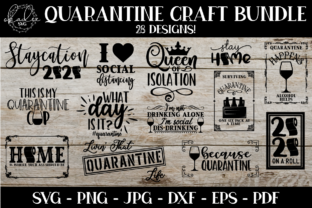 Quarantine Social Distance Bundle Graphics for Crafts