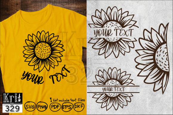 Sunflower Clip Art Graphics for Crafts and Content