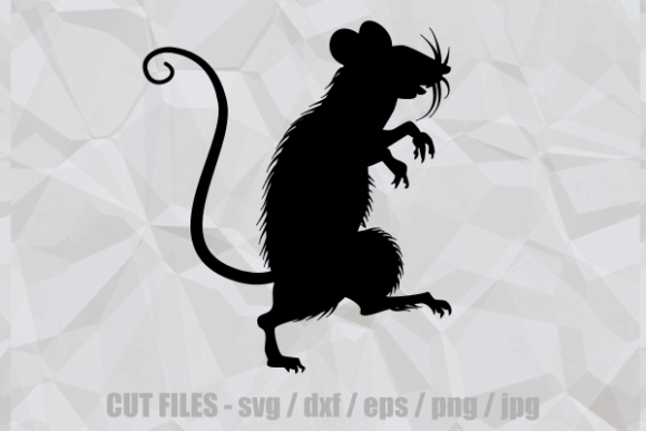 Vintage Funny Furry Mouse Cut File Retro for Graphics and Crafts